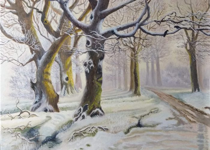Копия картины Даниэля  Вар Дэн Путтена Зимний морозный туман